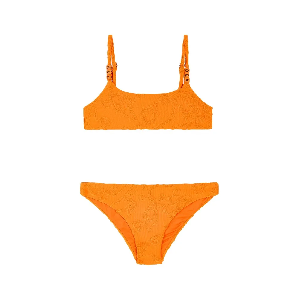 

Мини-купальник Sundek из жаккардовой махровой ткани с узором sk23 (бикини), оранжевый