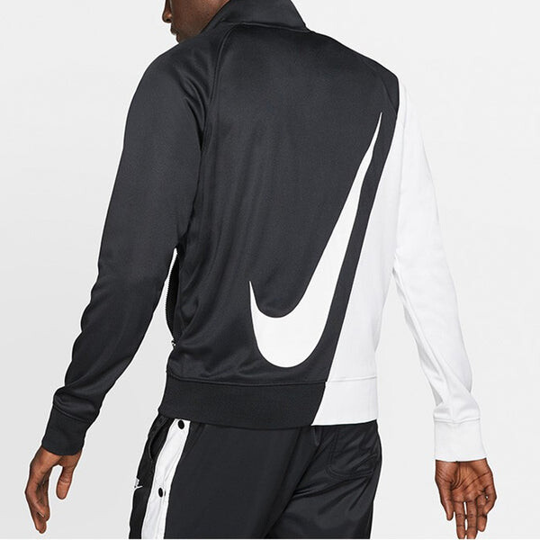 Куртка Nike Logo Colorblock Zipper Sports Jacket Black White Colorblock 'Black White', черный — фото 4