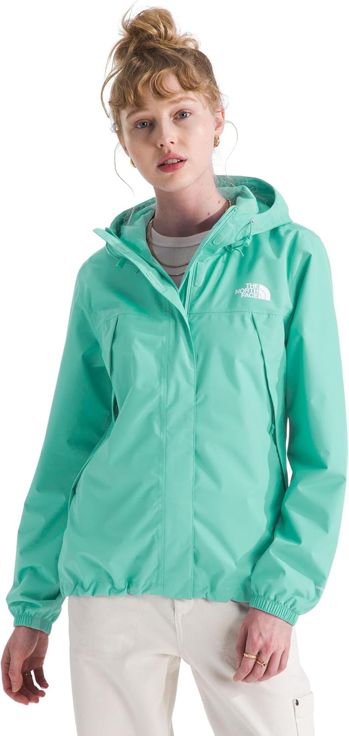 

THE NORTH FACE Женская водонепроницаемая куртка Antora Дышащий дождевик с капюшоном и альпийскими карманами на молнии, Bright Foam