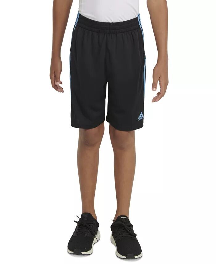 

Сетчатые шорты с 3 полосками и эластичной резинкой на талии Big Boys Adidas, черный