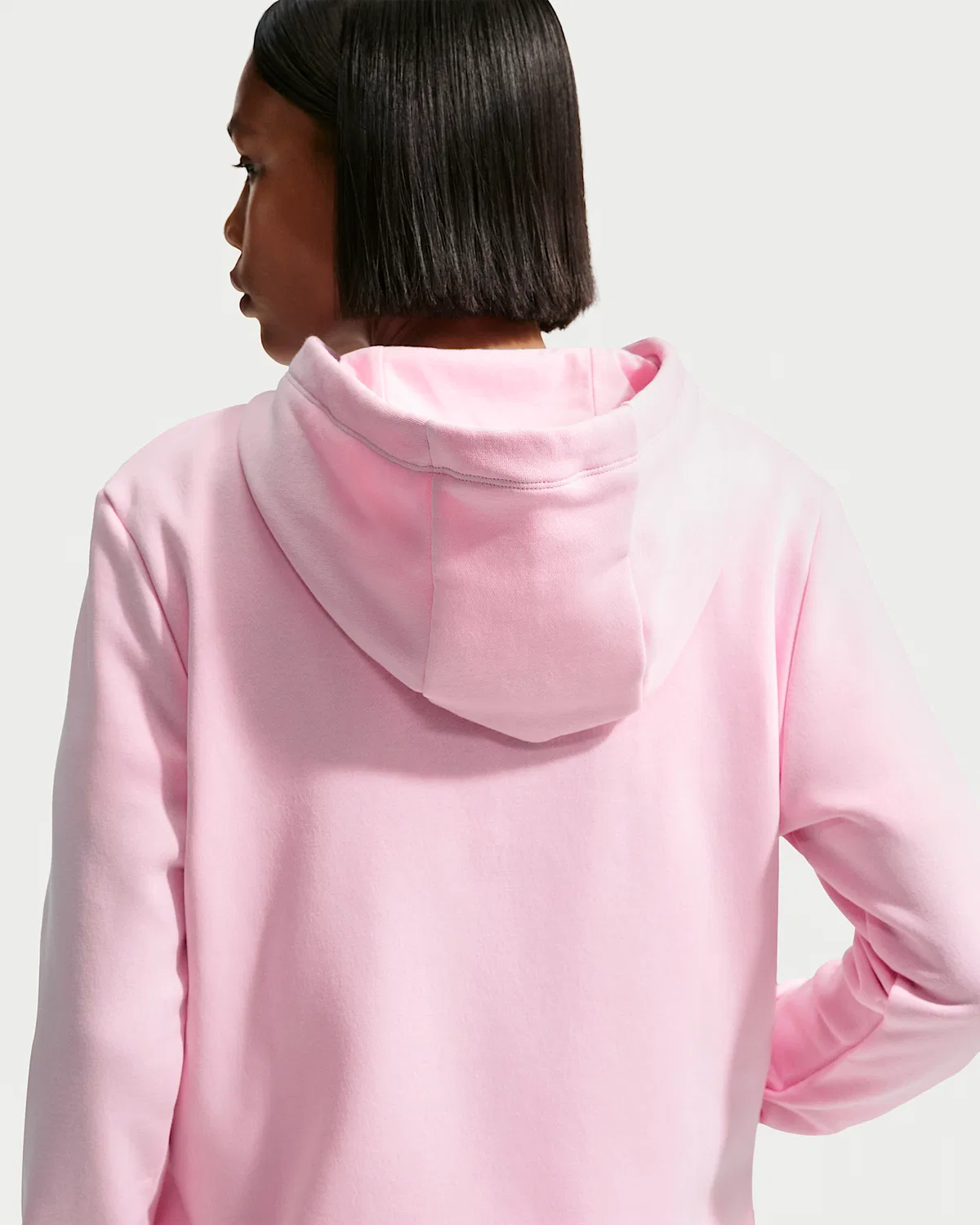 Женский худи-свитшот Nike Sportswear Club Fleece, Pink Foam/White — фото 2