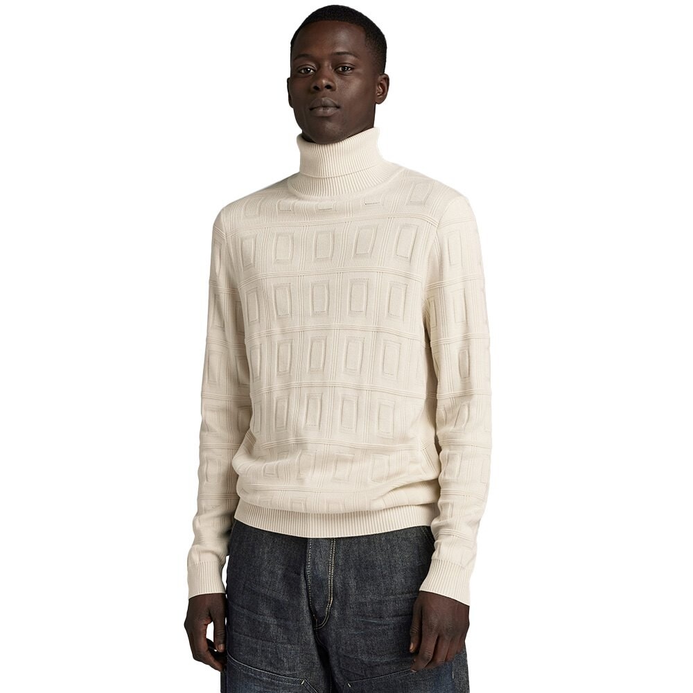 

Свитер G-Star Table Structure Turtle Neck, бежевый