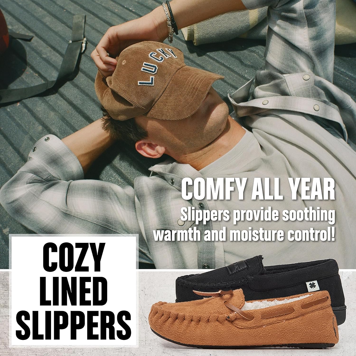 Домашние мокасины для мальчиков Lucky Brand - уютная и стильная обувь для дома, черный — фото 2