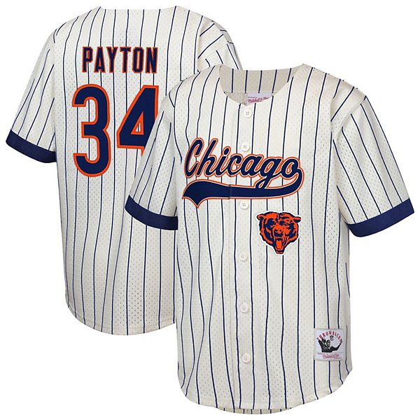 Бейсбольная футболка Chicago Bears с именем и номером игрока Walter Payton в цвете cream Mitchell & Ness — фото 2