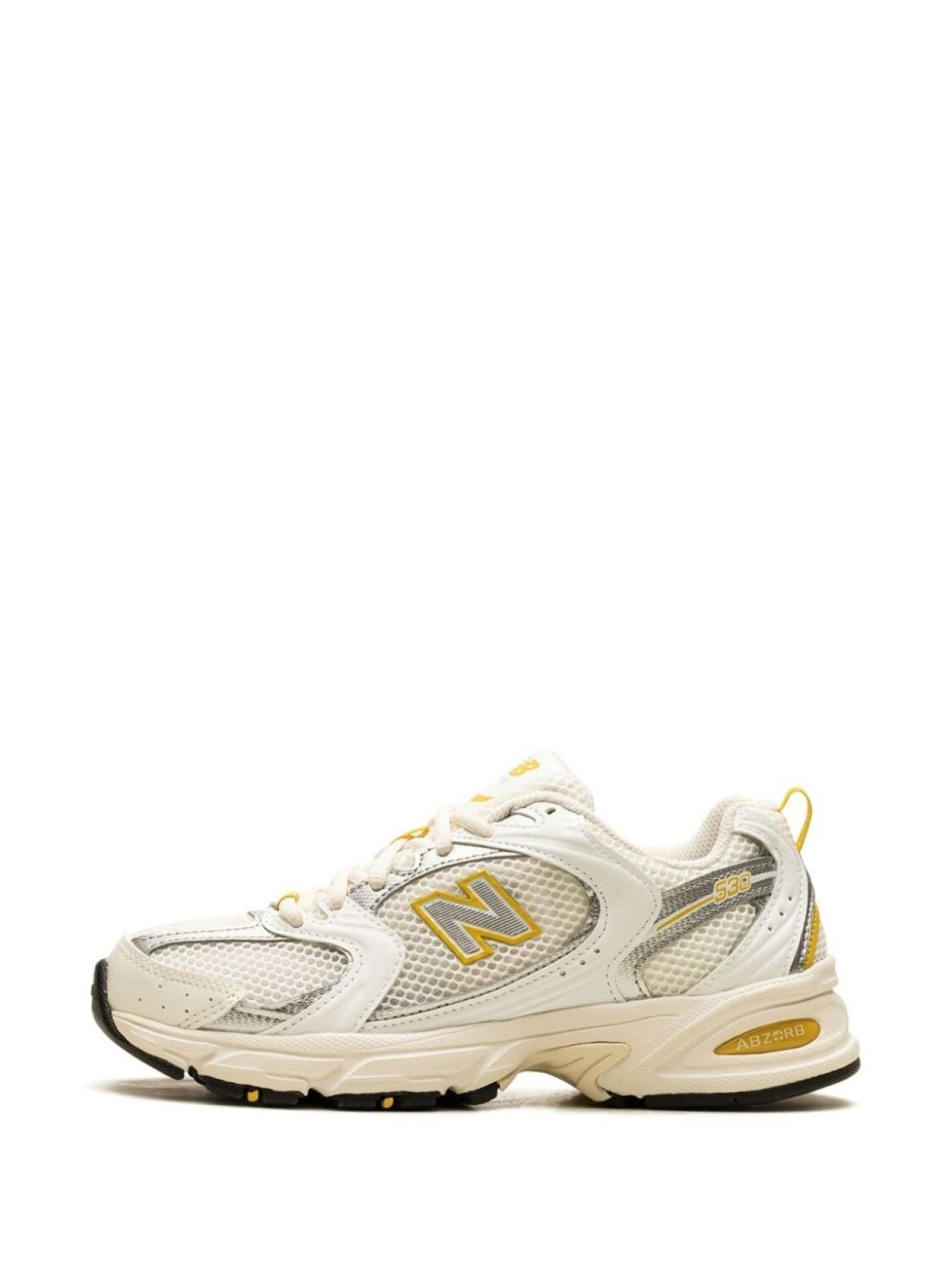 New Balance кроссовки 530 "Sea Salt/White/Ginger Lemon/Silver Metallic", белый — фото 4
