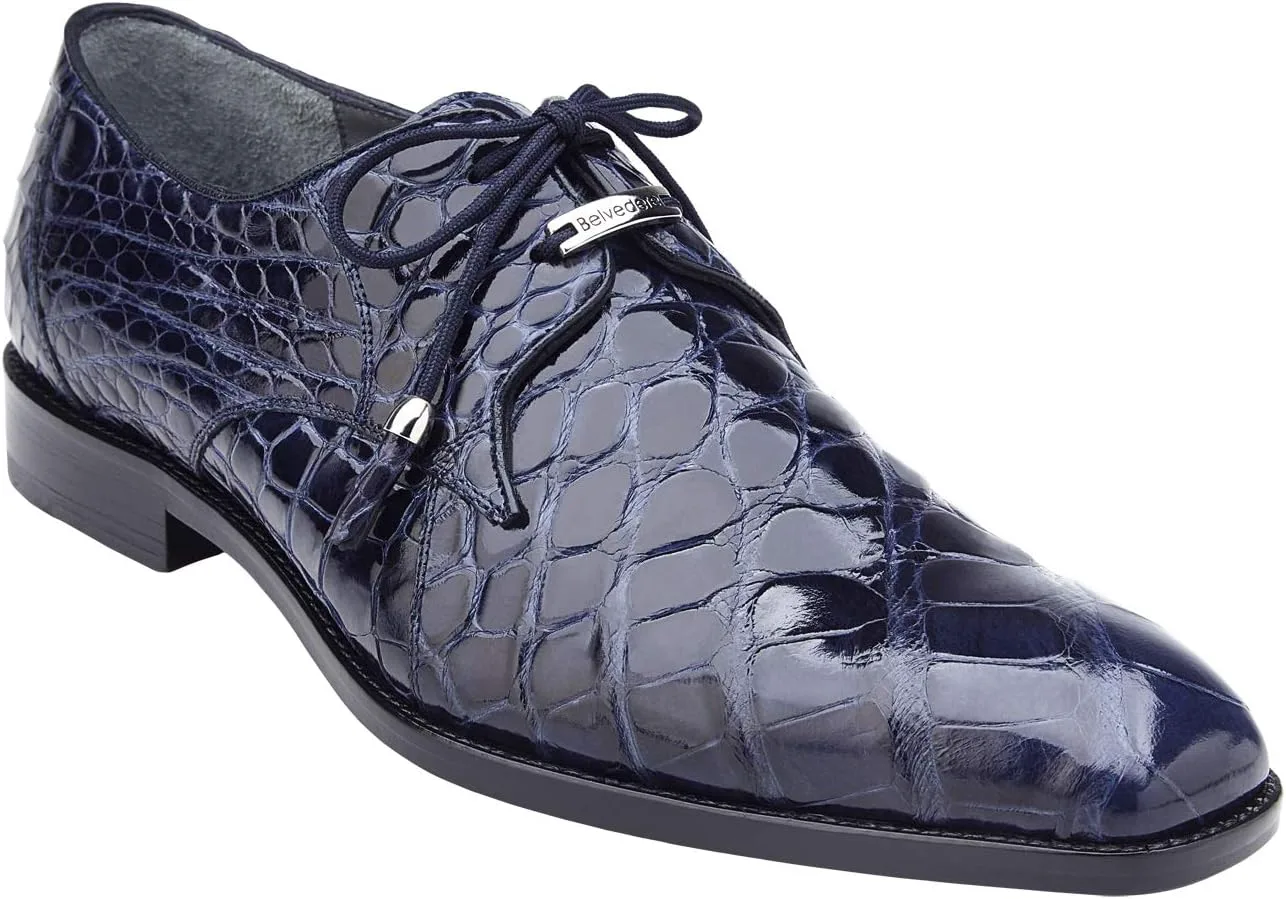 

Туфли Belvedere Lago Genuine American Alligator Men Black, темно-синий