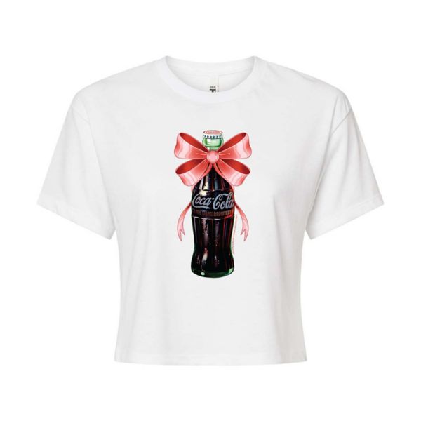 

Детская укороченная футболка с принтом бутылки Coca-Cola и бантом Licensed Character, белый