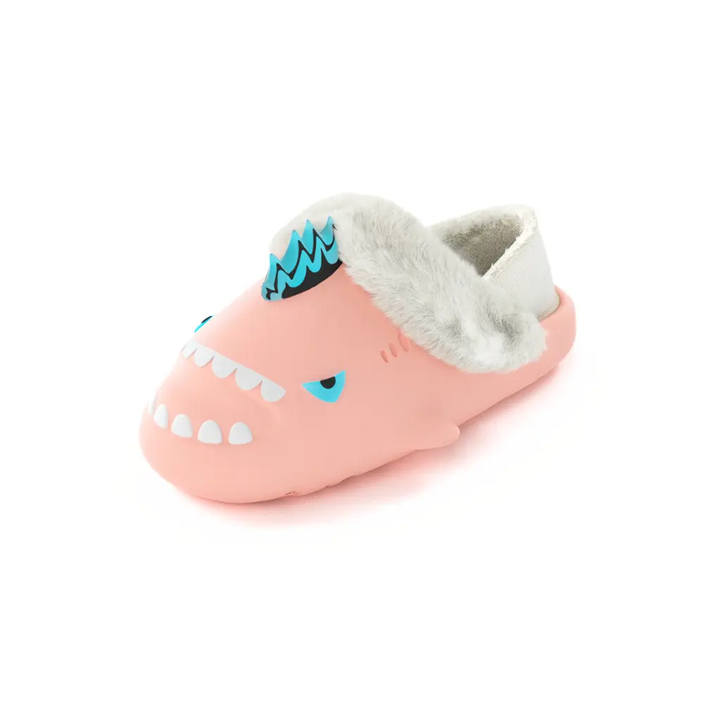 

HelloSlippers Акула Зима Шаркикс Зимний Ядерный Монстр, Закрытые Тапочки На Каблуке Унисекс Розовые, цвет Pink