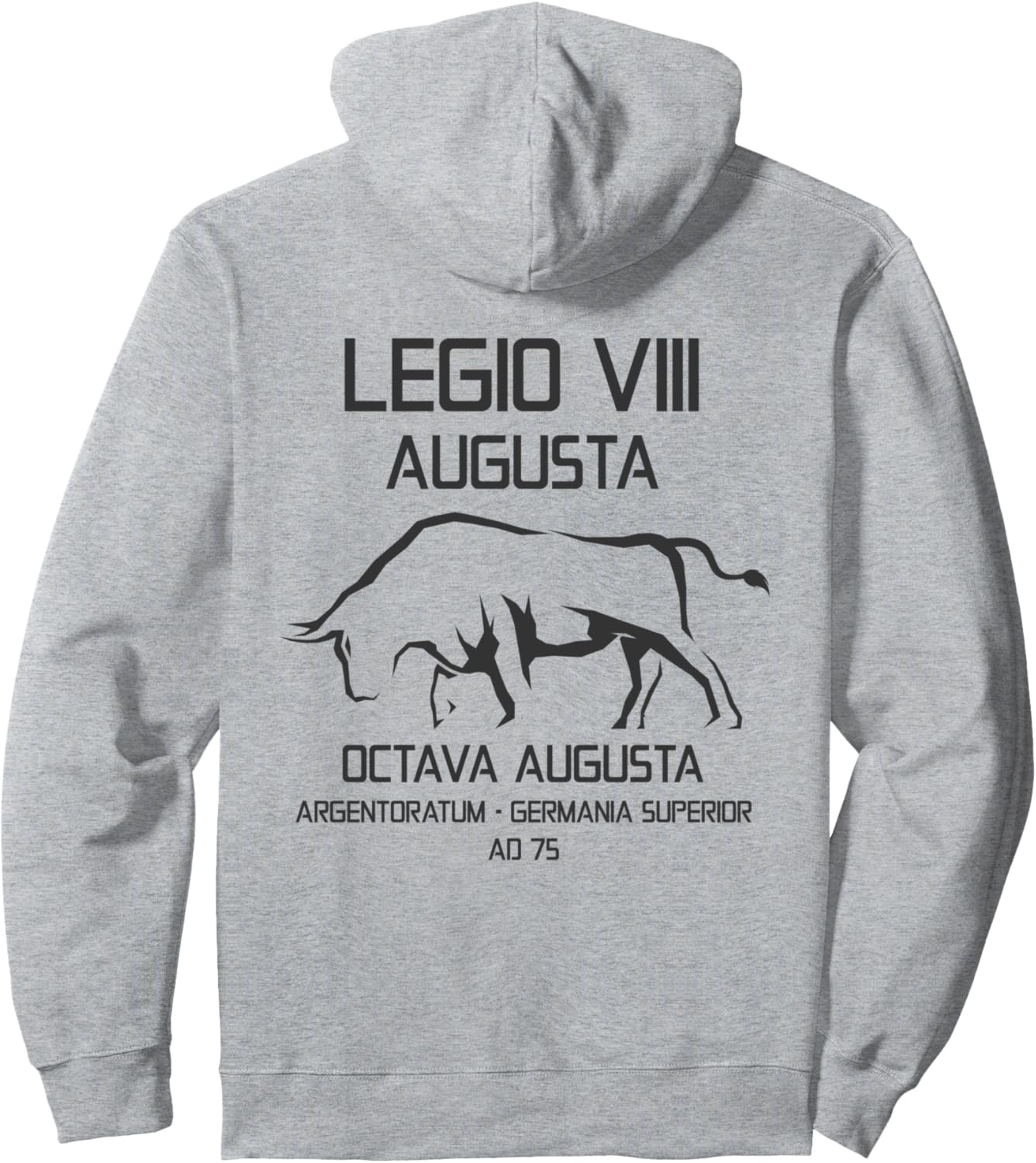 

Толстовка с капюшоном Легиона VIII Августы 8-го Римского корпуса Имперской пехоты Roman Republic Infantry Legio Peditatus Augusta, серый