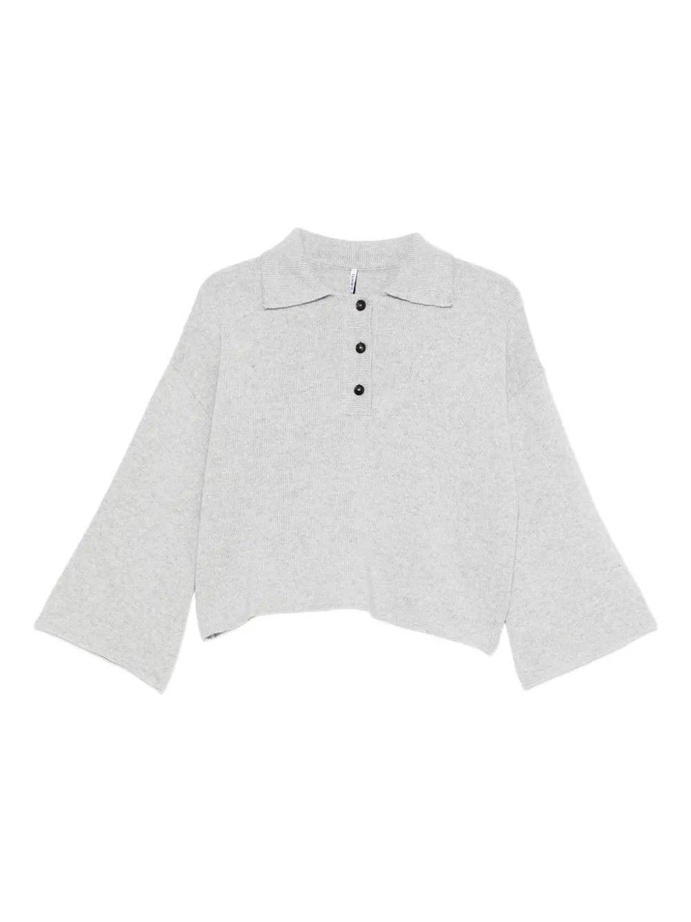 

Рубашка поло в рубчик на пуговицах Liviana Conti, серый