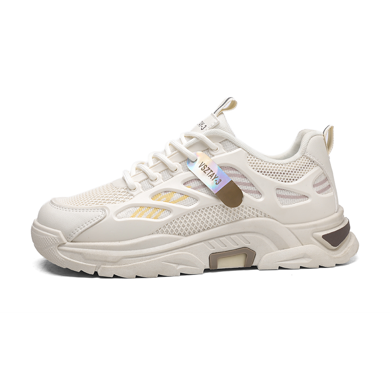 

Мужские кроссовки с низким верхом, нескользящие, износостойкие, дышащие, легкие, с отскоком LONGDUIZHANG, Yck102 Beige[Breathable Mesh]