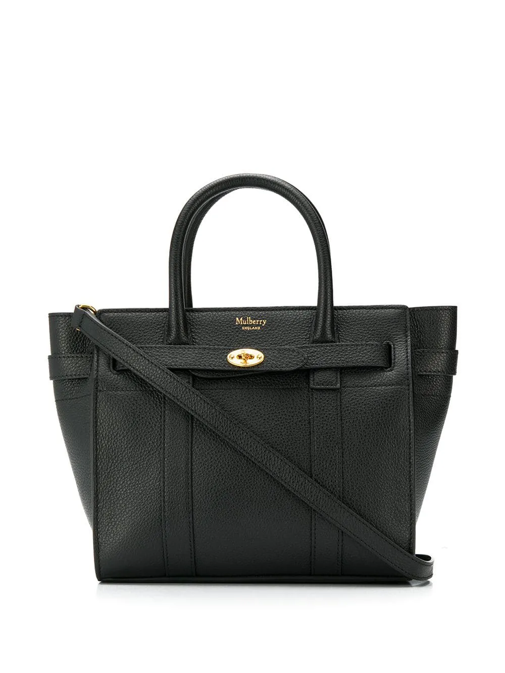 

Маленькая сумка-тоут Bayswater на молнии Mulberry, черный