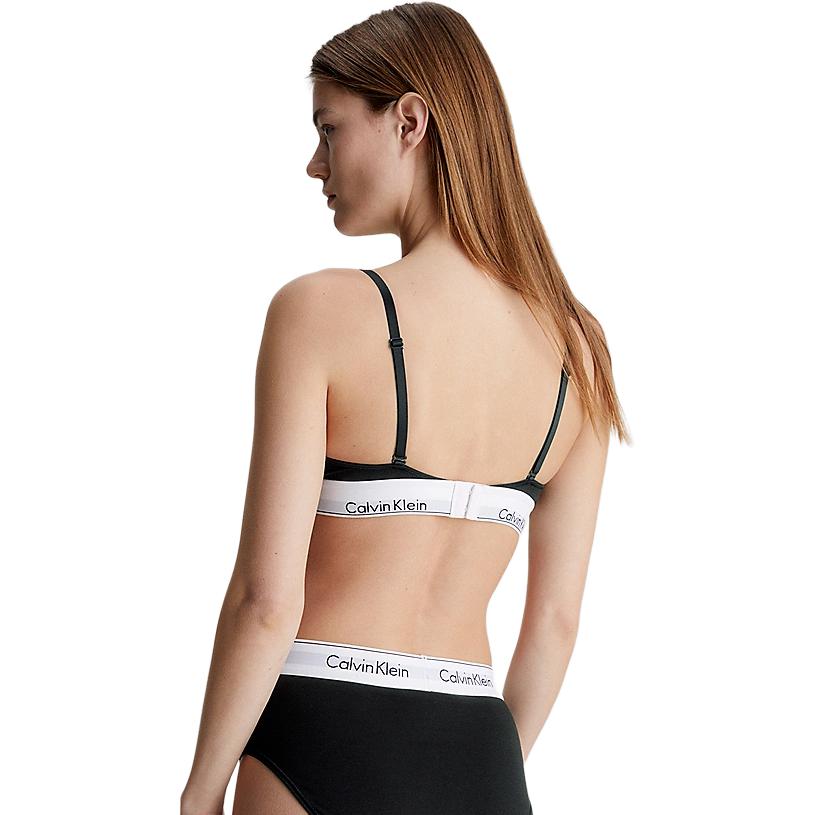 Бюстгальтер с треугольными чашечками - Modern Cotton Calvin Klein, черный — фото 3