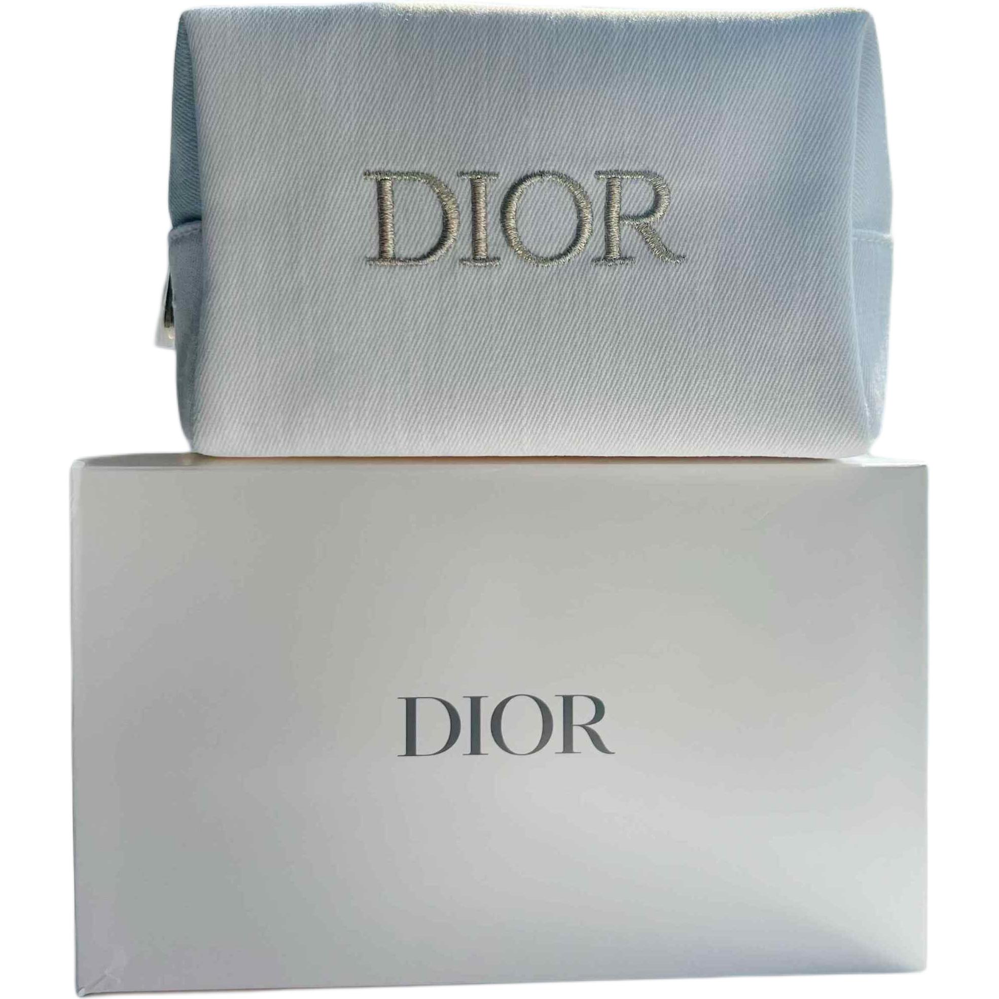 DIOR Минималистичный современный, классический принт, джинсовая ткань, сумки для хранения и косметички white 18*9*11см — фото 2