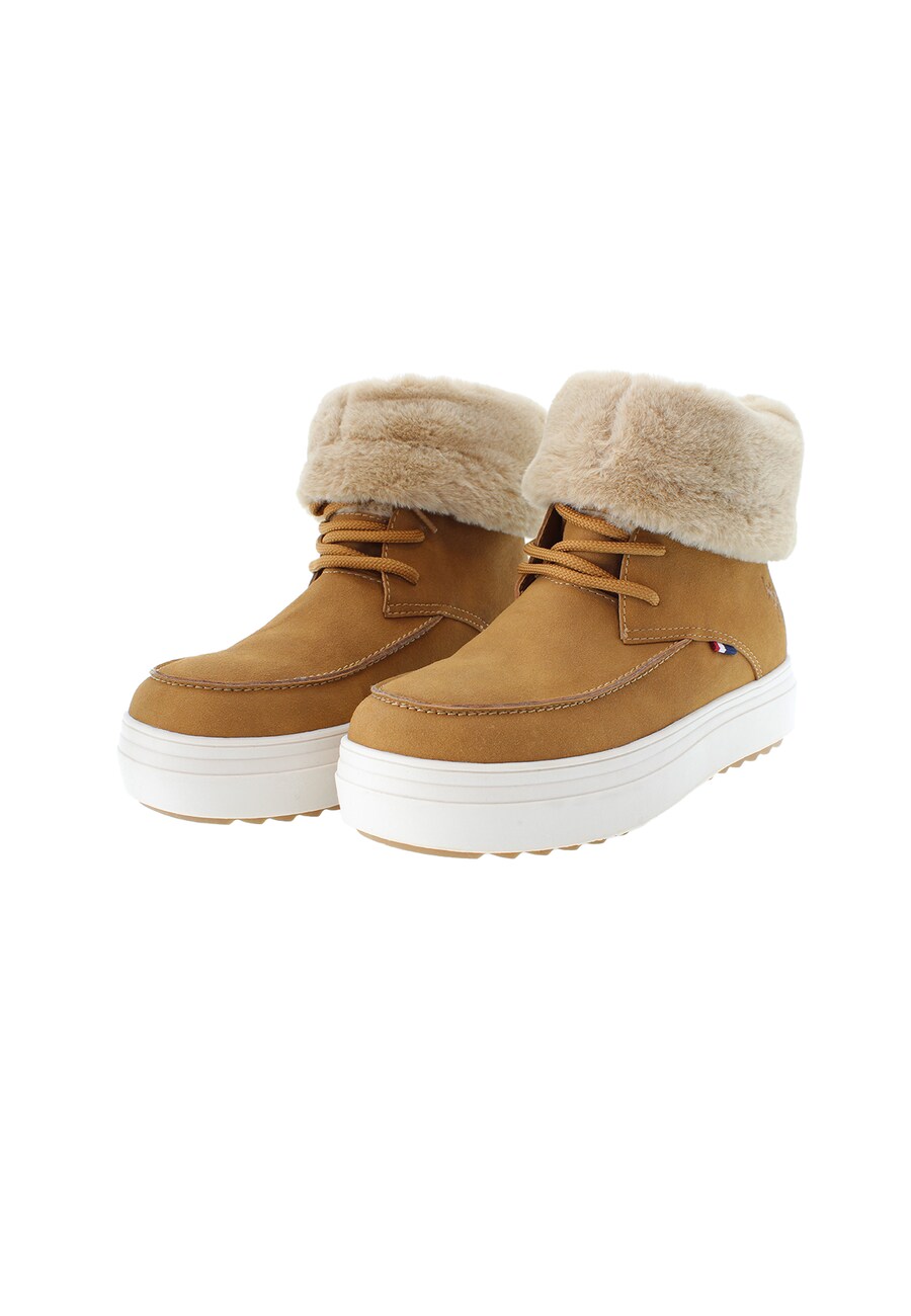 Ботильоны U.S. POLO ASSN., Cream/Camel/White