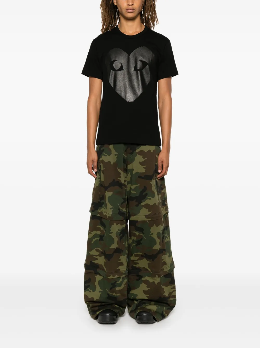 Футболка с графическим принтом Comme Des Garçons Play, черный — фото 2
