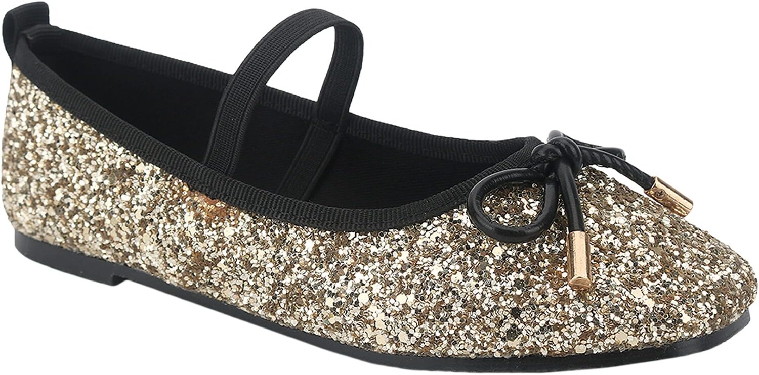 

Туфли на плоской подошве Yosi Samra Miss Emma, цвет Gold Glitter