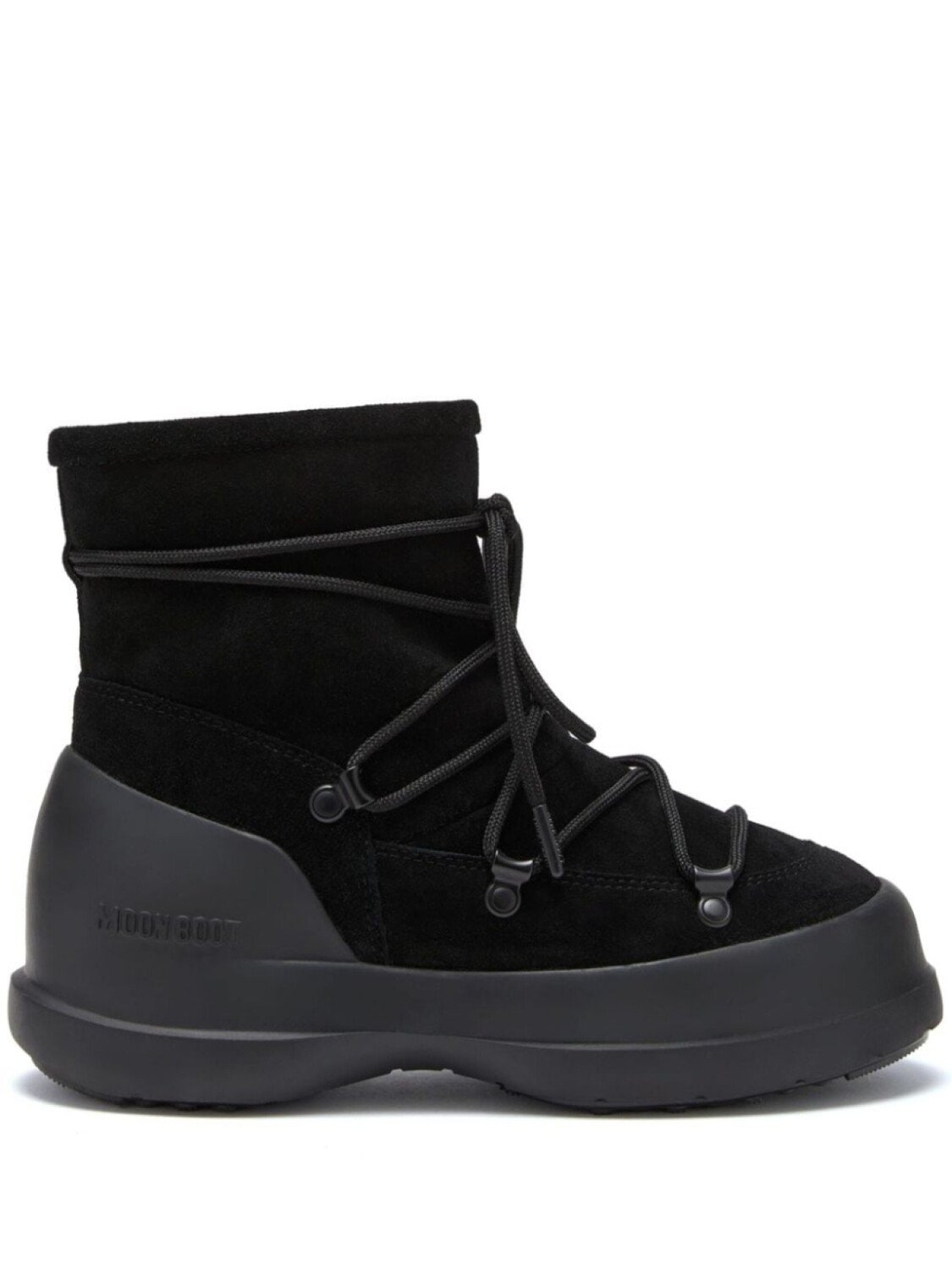 Зимние ботинки Moon Boot Luna на шнуровке, черный