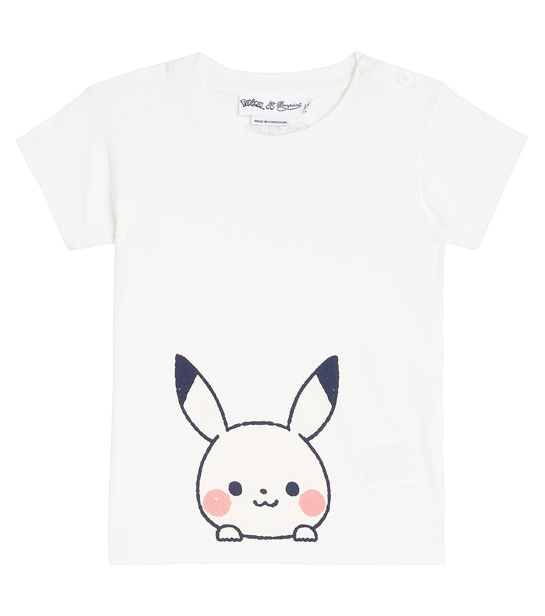 

Футболка из хлопка с принтом «Малыш Том» x Pokémon Bonpoint, цвет upb blanc lait