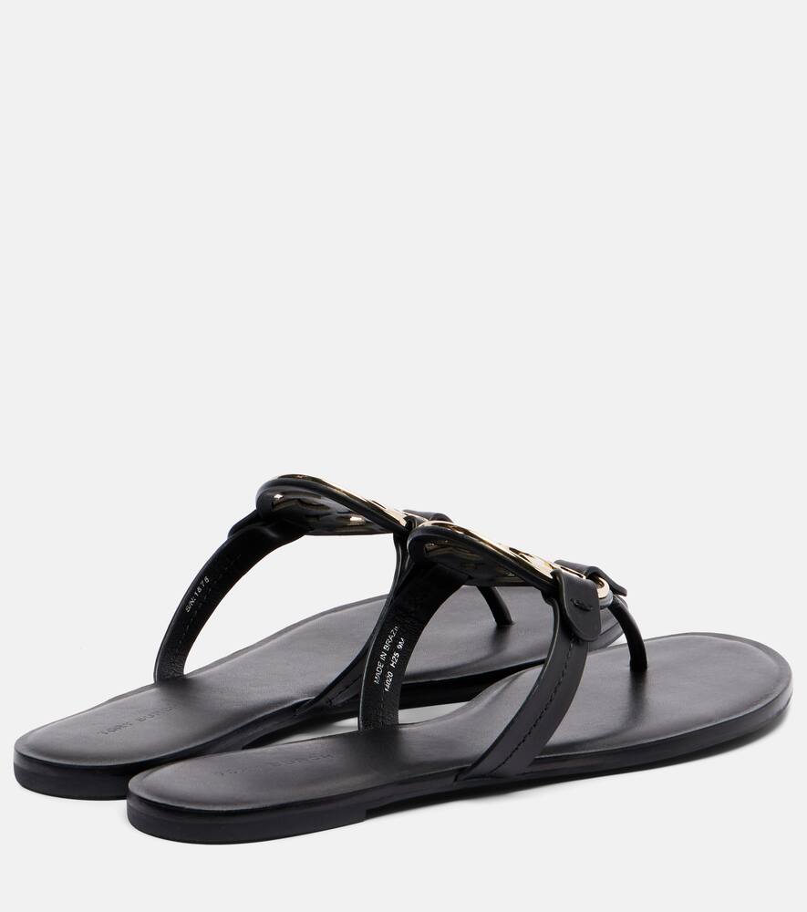 Кожаные сандалии-шлепанцы Metal Miller Tory Burch, Perfect Black/Gold — фото 2