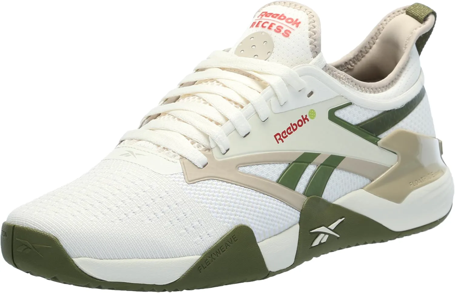 Мужские спортивные кроссовки Reebok Nano Court для пикубола, бежевый/зеленый