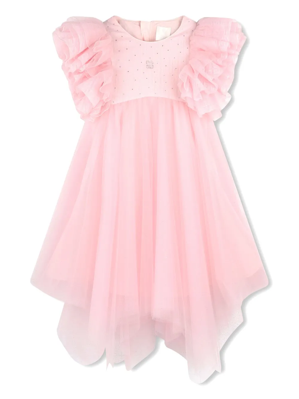 

Жаккардовое платье с логотипом 4G Givenchy Kids, розовый