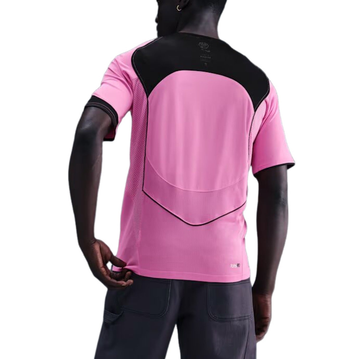 Футболка Nike Total 90 Dri-FIT с коротким рукавом, цвет «Игривый розовый черный» — фото 2