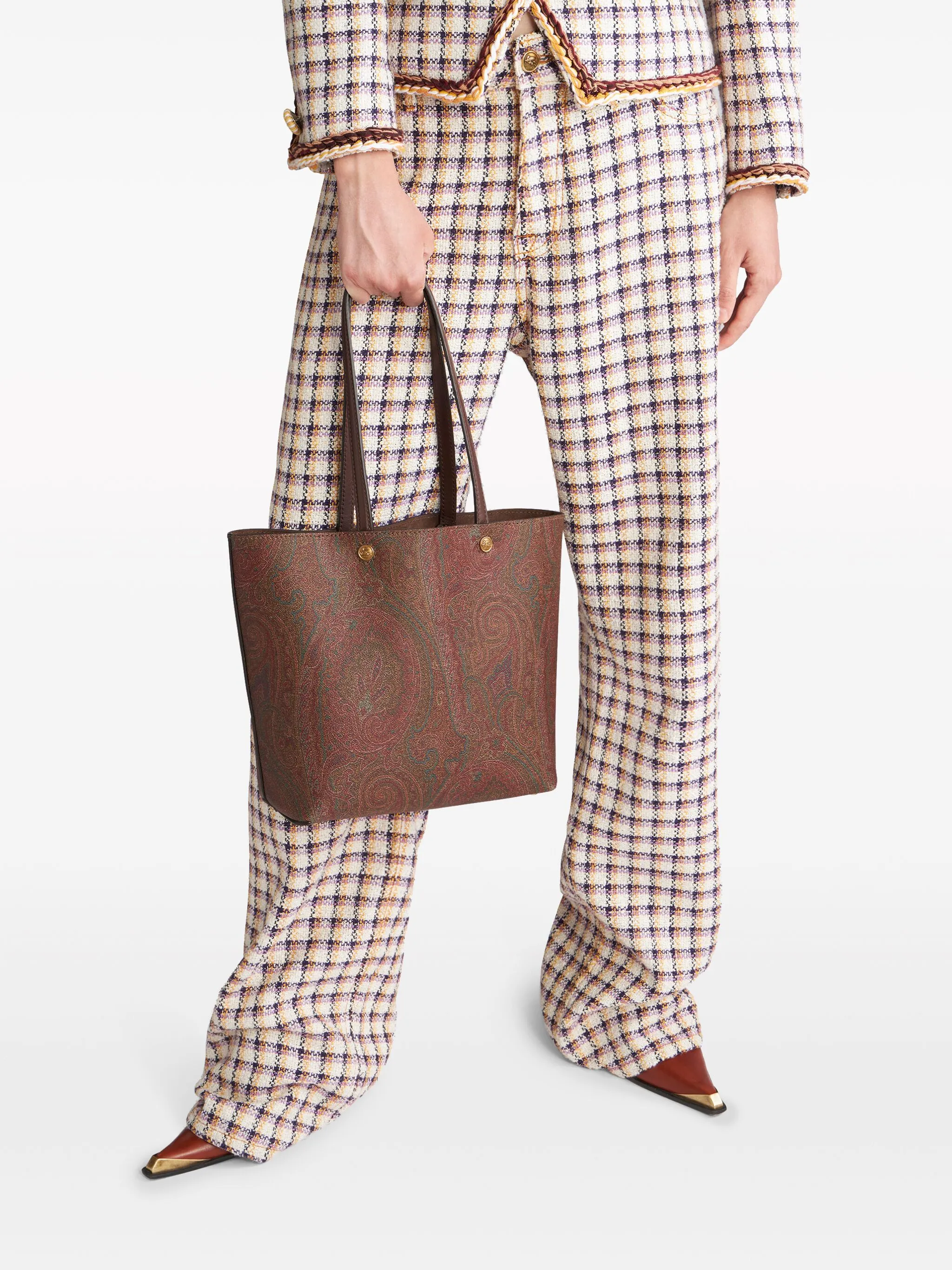 

Сумка-тоут Etro Essential среднего размера, коричневый