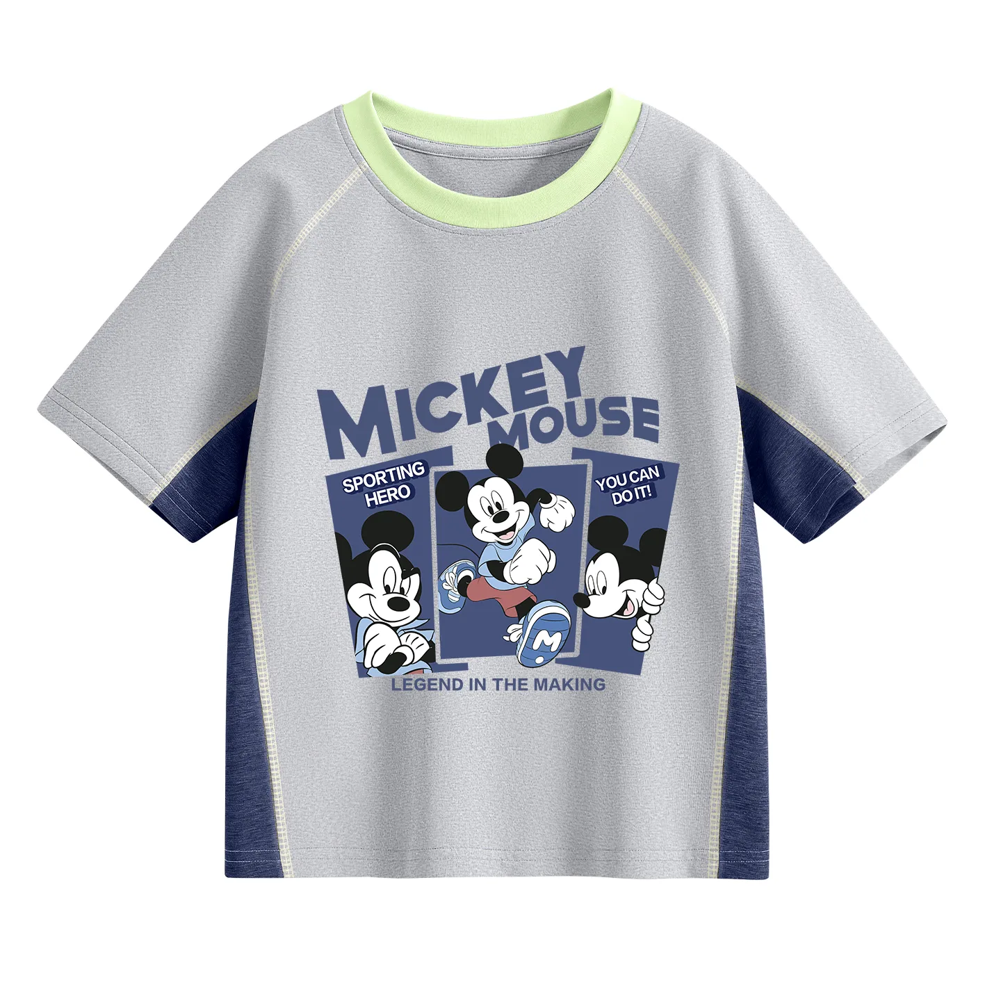Детская футболка с круглым вырезом Disney, Happy Gray