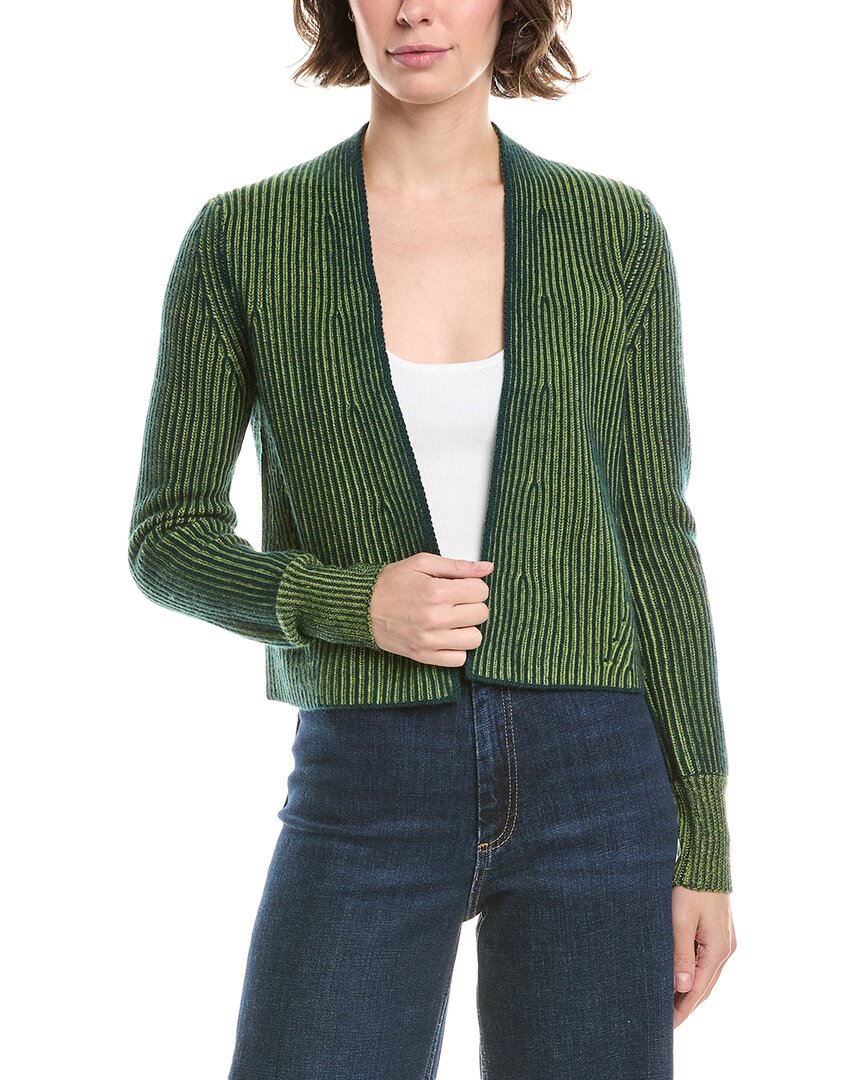 

Форте Кашемир Кардиган с плетеным рубчиком Forte Cashmere, зеленый