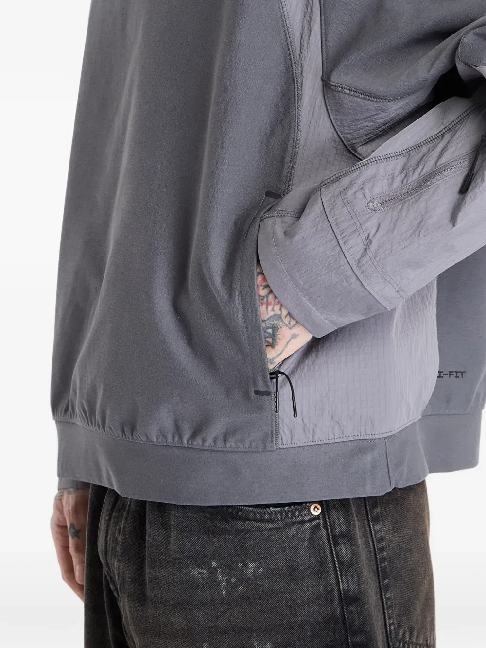 Худи Dri-fit shori Nike, серый — фото 3