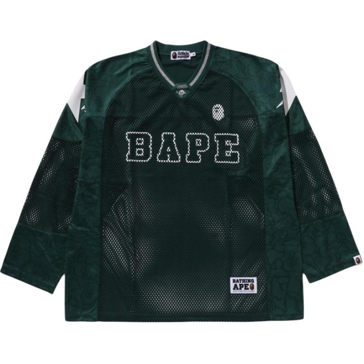

Футболка Bape Line Camo Multilogo расслабленного кроя A BATHING APE, зеленый