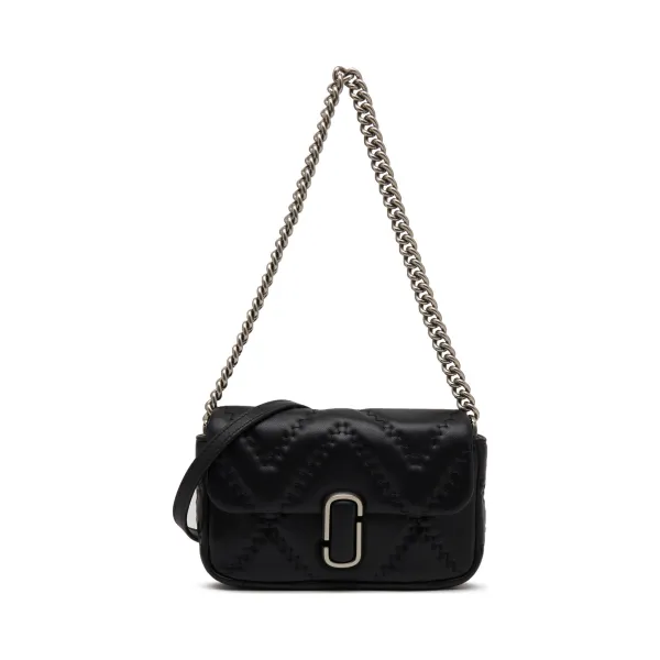 

Кожаная сумка-мессенджер из стеганой кожи j marc mini Marc Jacobs, черный