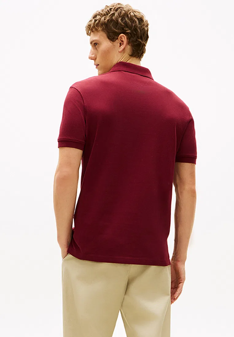 Поло мужское, Regular Fit, 1985, Asia Fit, TH Mainline Tommy Hilfiger, бордовый — фото 2