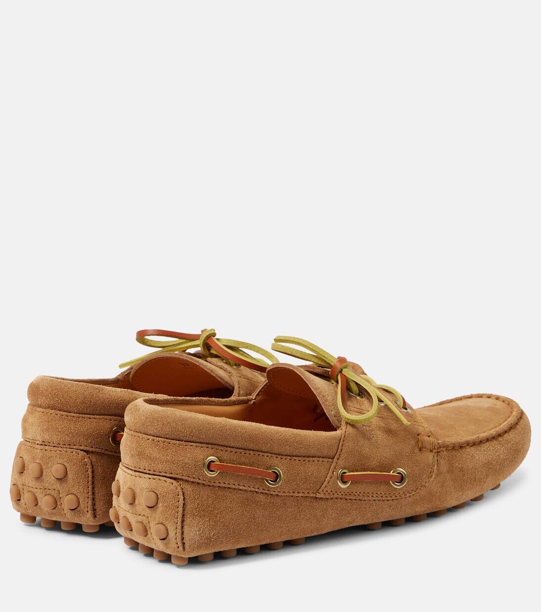 Замшевые туфли для вождения Gommino Tod'S, цвет sigaro — фото 3