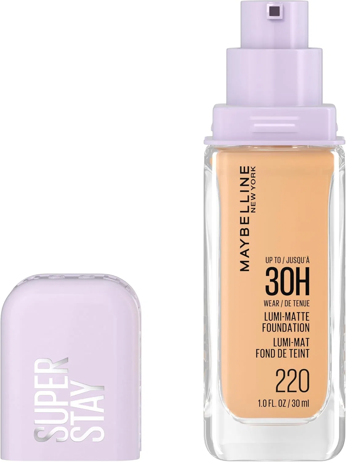 Тональная основа Super Stay Lumimat, легкая, полное покрытие, Maybelline, 220, 1 шт