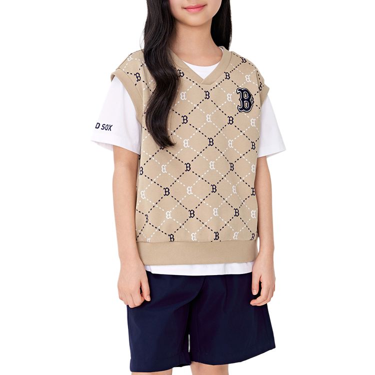 MLB KIDS Спортивный комплект Casual из 3 предметов Standard бежевый желтый для детей 3-7 лет — фото 3