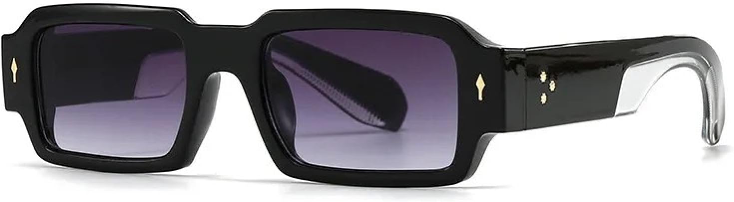 

Роскошные классические солнцезащитные очки с заклепками для женщин и мужчин, модные винтажные, популярные в стиле панк, с защитой от УФ-излучения UV400 TYUVIVO, Black Gray