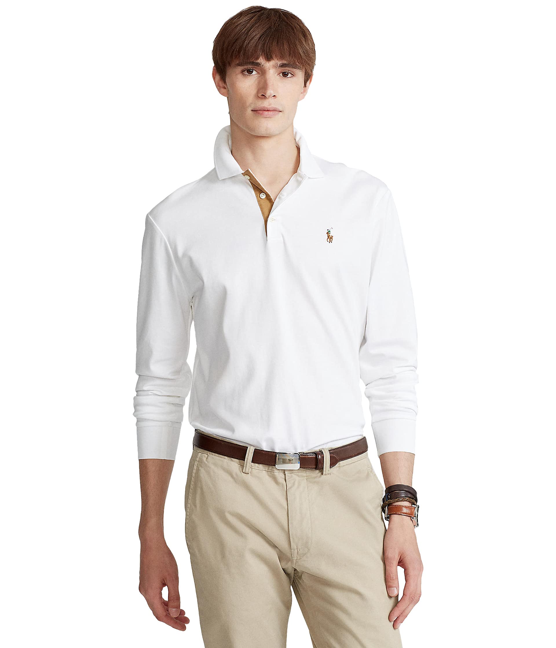 

Рубашка Polo Ralph Lauren Long Sleeve Polo Shirt, белый