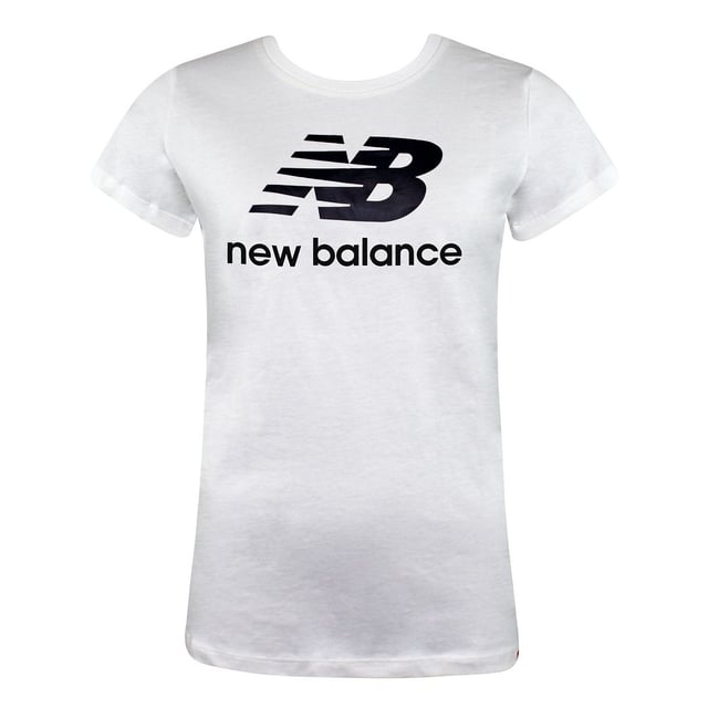 

Женская футболка с короткими рукавами New Balance и круглым вырезом wt91546 wk New Balance, белый