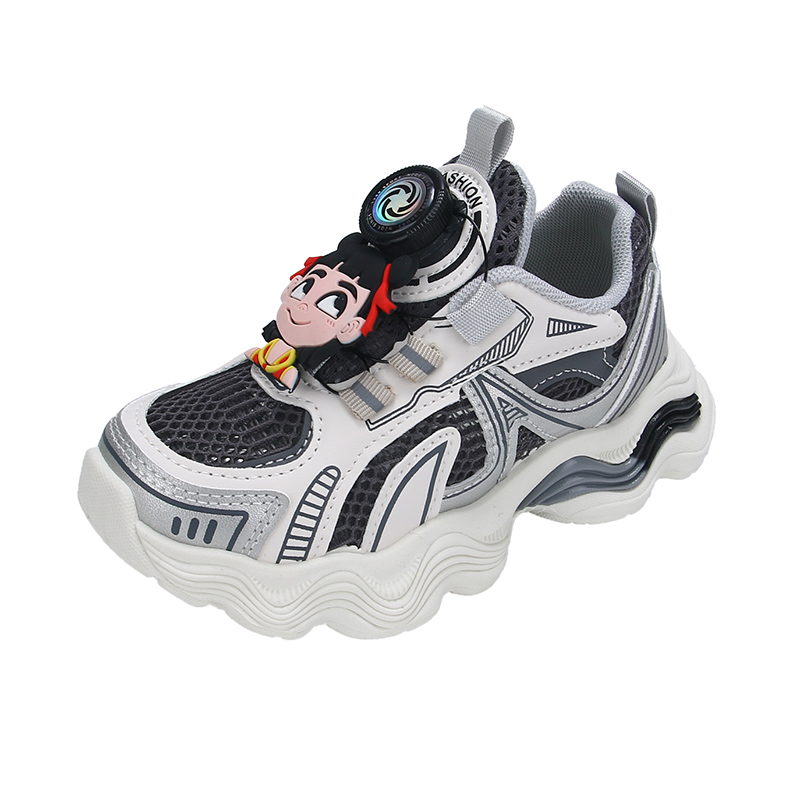 

Нескользящие, износостойкие, дышащие низкие детские кроссовки для повседневной носки FIRS Kids, черный