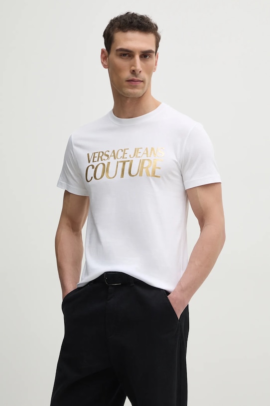 

Хлопковая футболка Versace Jeans Couture, белый