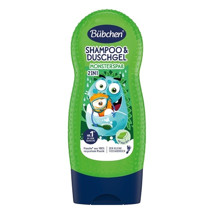 

Bubchen Shampoo & Shower Gel Monster Fun 230ml - Питательный мытье волос и мягкий очищающий гель для душа без силиконов Bübchen