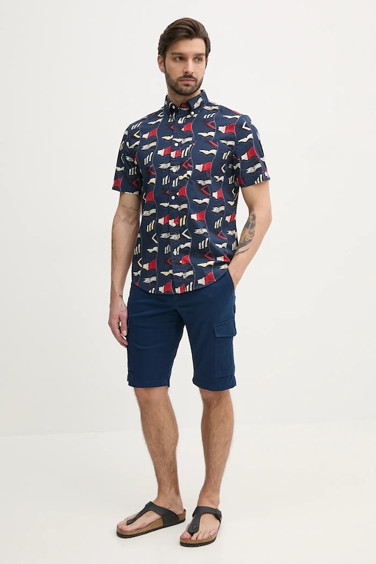 Хлопковая рубашка Tommy Hilfiger, темно-синий — фото 2