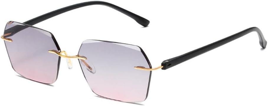 

Модные безободковые солнцезащитные очки Polygon для женщин в стиле ретро с прозрачными линзами с градиентом Ocean, защита от УФ-излучения UV400. Модные солнцезащитные очки для мужчин TKKTLLT, Grey Pink Gradient