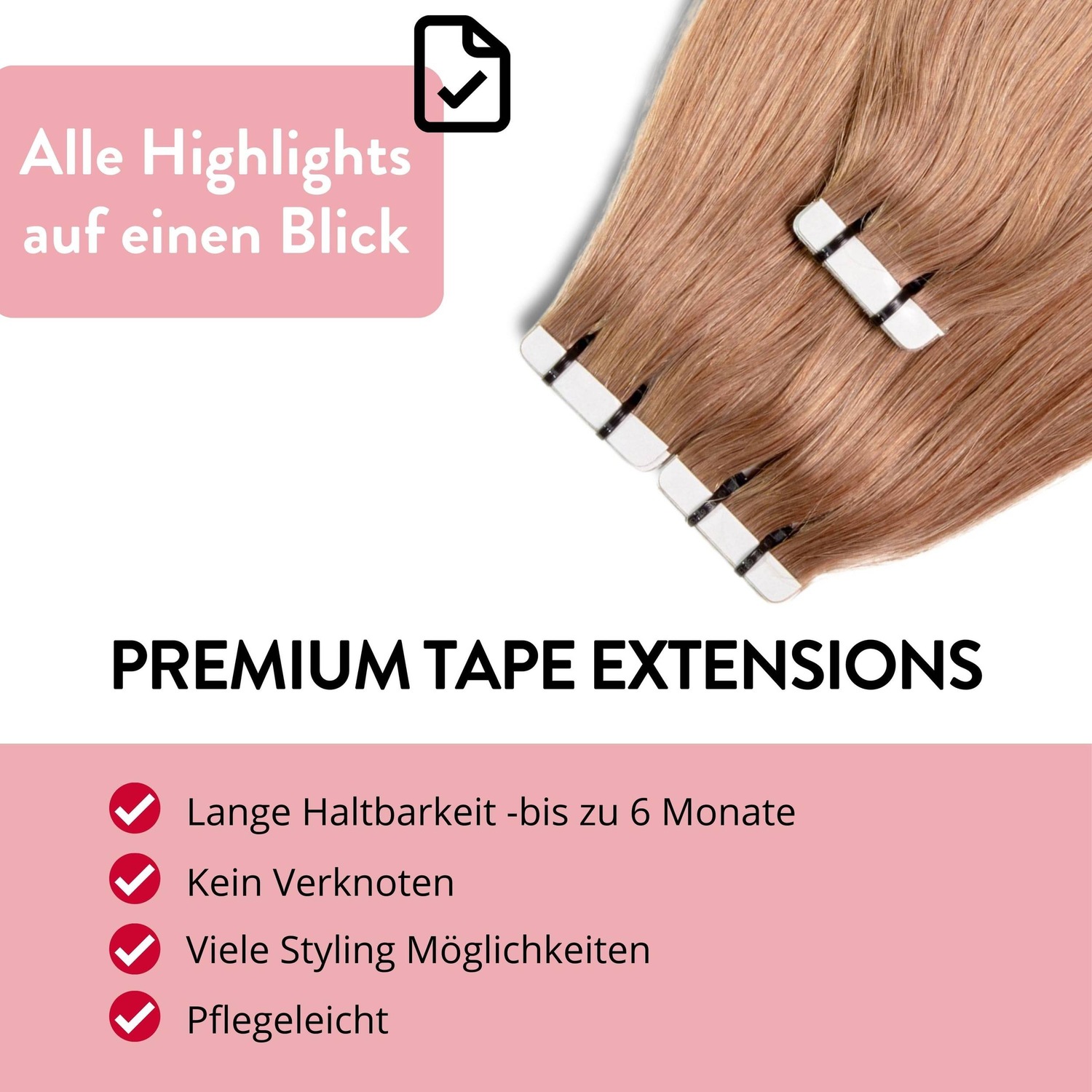 Накладные волосы tape extensions premium echthaar #8/01 hellblond natur-asch Hair2Heart, 50cm, количество 1 шт. — фото 3