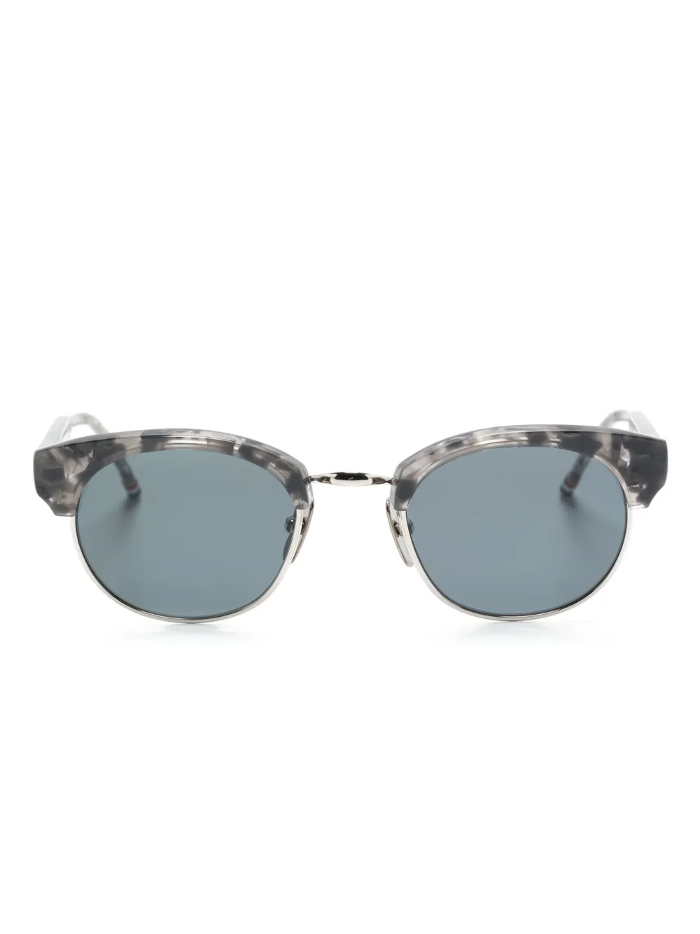 

Солнцезащитные очки в овальной оправе Thom Browne Eyewear, серый