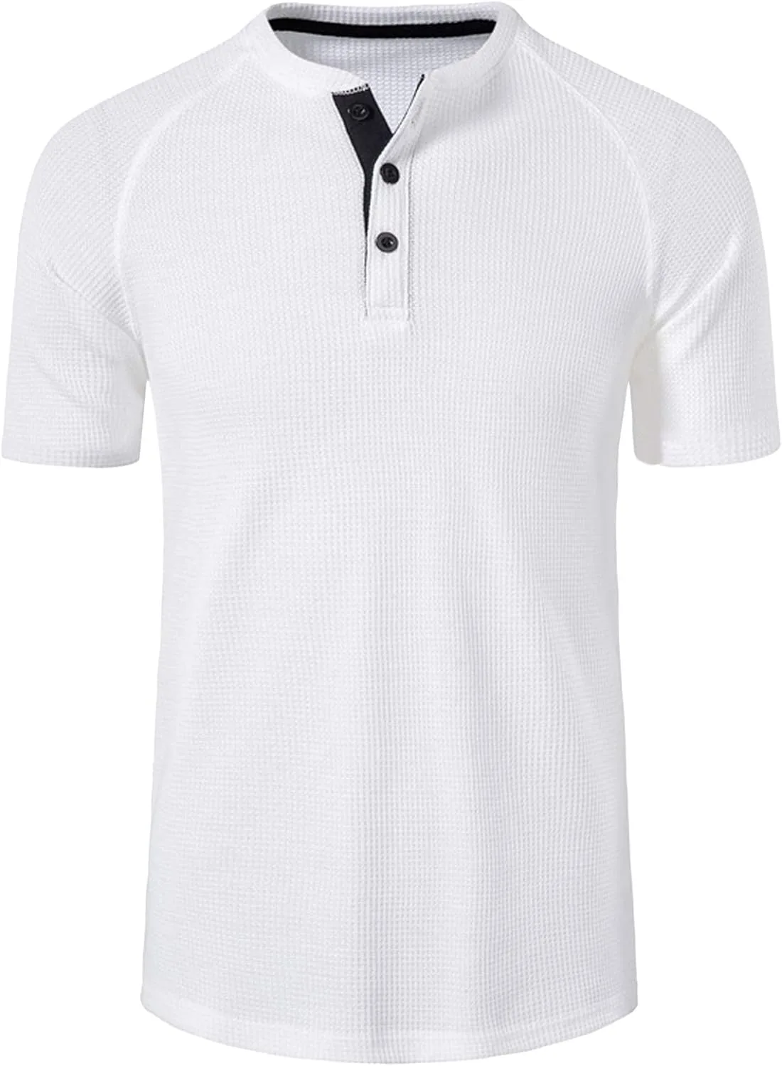 

Мужская футболка хенли с коротким рукавом и планкой на пуговицах Aosufei