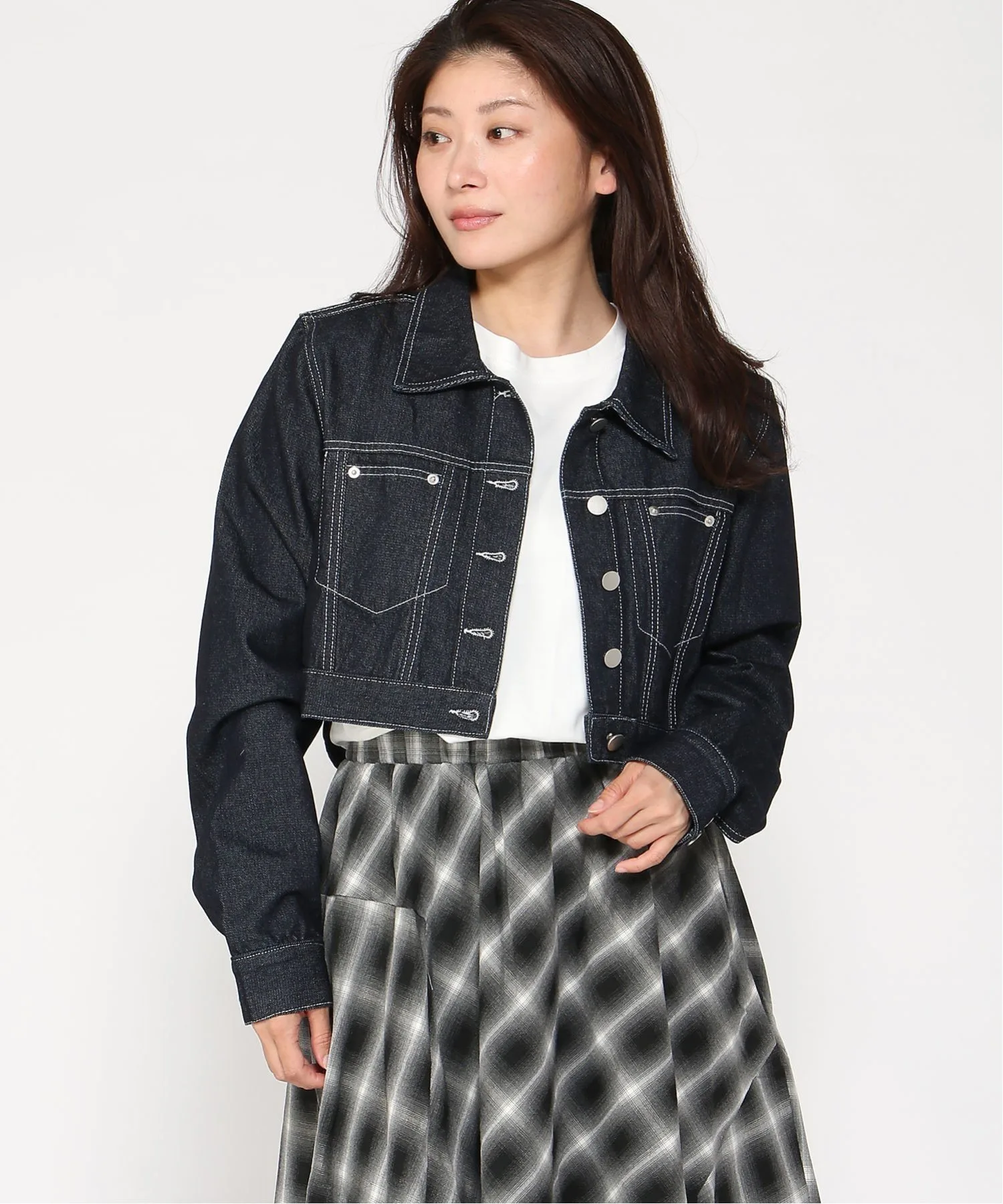Джинсовая куртка в стиле "кукольная девочка" Girly Doll, Navy