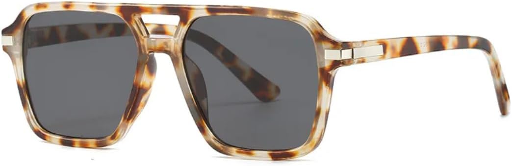 

Солнцезащитные очки для мужчин и женщин - защита UV400 - градиентные линзы коричневого цвета с леопардовым принтом для занятий спортом на открытом воздухе и вождения DSVIGF, Leoaprd-black